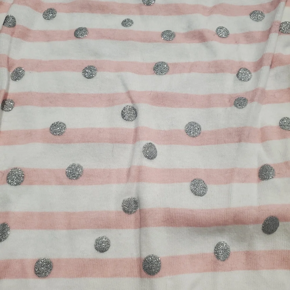 Gerber Baby Girl Cotton Sleep Sack Pink Striped Silver Sparkle Polka Dot Infant